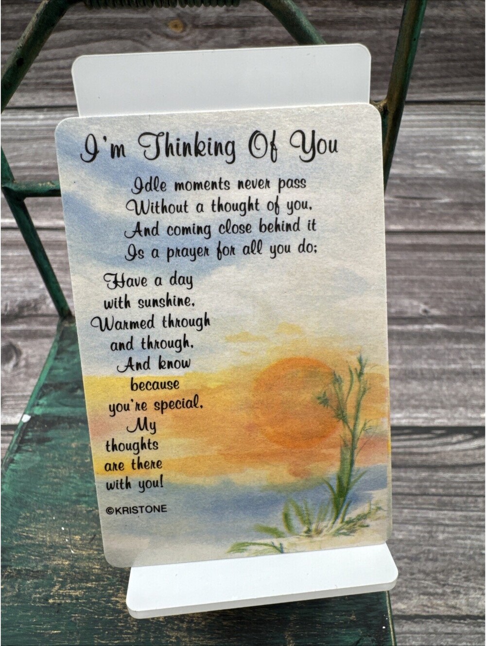 Vintage “I’m Thinking Of You” Prayer Card Made In USA Poem
